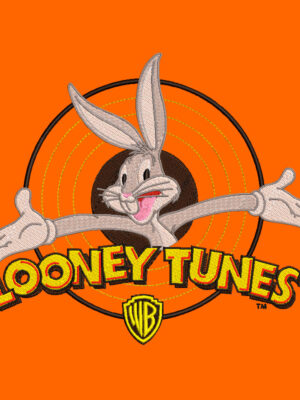 Diseño de Bugs Bunny looney tunes logo para bordar