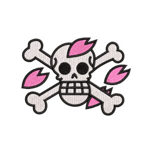 Diseño de la Bandera pirata de Chopper Jolly Roger Sakura Kingdom de One Piece para bordar