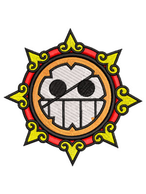 Diseño de la Bandera pirata Joker Jolly Roger de One Piece para bordar