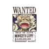 Diseño matriz del poster de Monkey D Luffy wanted de One Piece para bordar